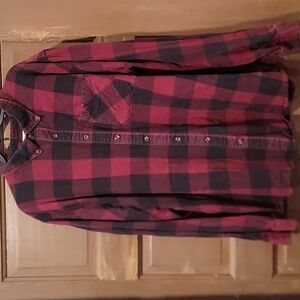 Magellan Outdoors Red and Black Checkered Shirt